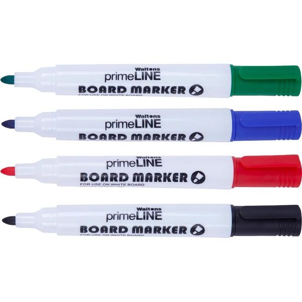 Primeline Whiteboard Marker Bullet Point Carded Set of 4
