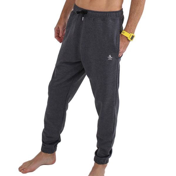 Original Penguin-OP Fleece Sweatpant-Dark Charcoal Heather