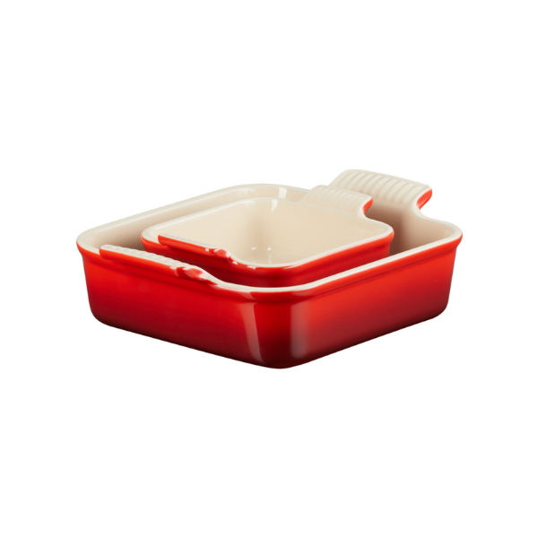Le Creuset Classic Set of 2 Square Stoneware Dishes
