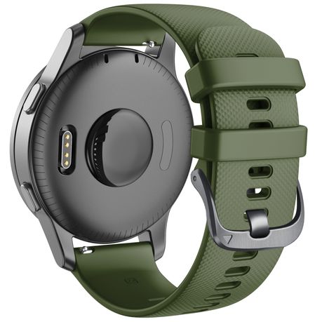 Silicone Strap for Garmin Vivoactive 4S watch 18mm Army Green