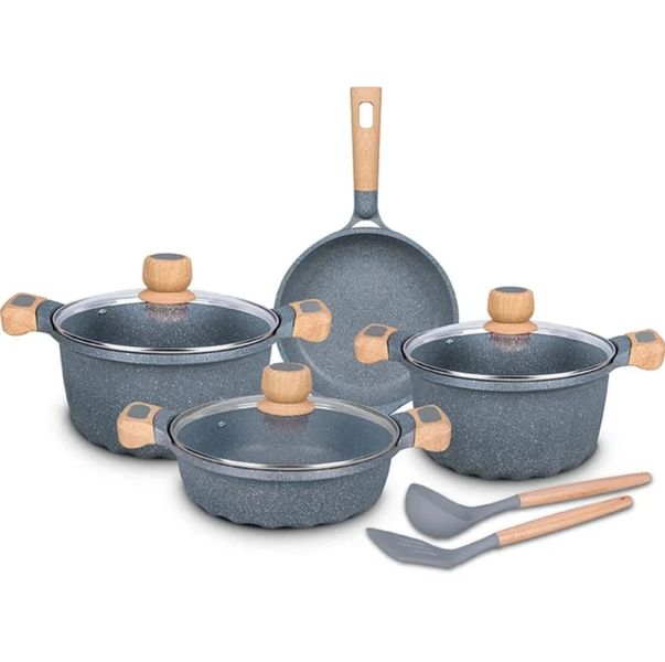 Granite Non - Stick Coating Aluminium Pot and Pan Set