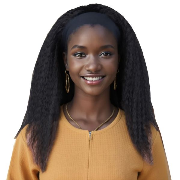 Short Kinky Straight Synthetic Wig High Puff Synthetic Hair Afro Style Wig