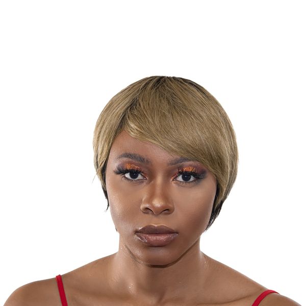6" Pixie Cut Wig - #Ombre Blonde - 13A Grade