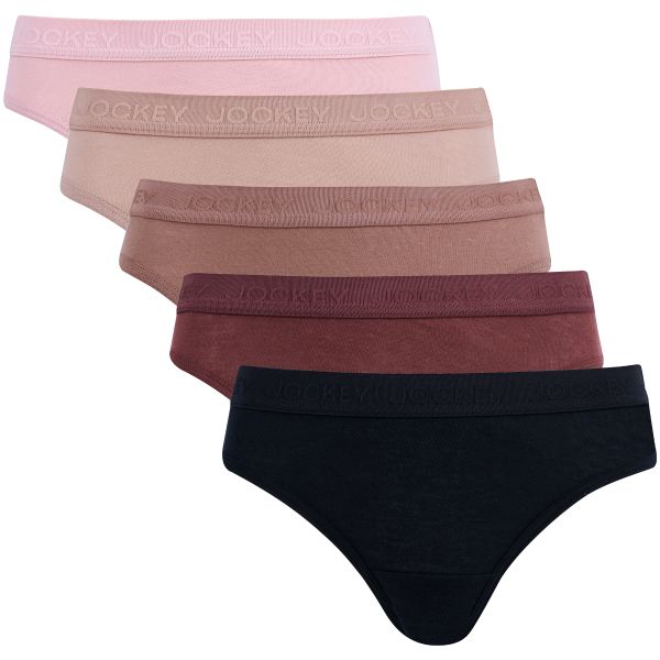 Jockey Women's 5 Pack Cotton Bikini Underwear