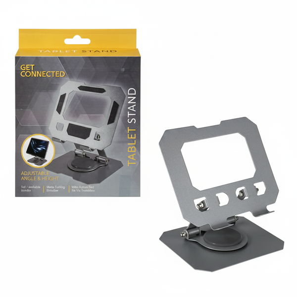 Get Connected Adjustable 360 Rotating Tablet Stand for 4.5-15.6 Inch