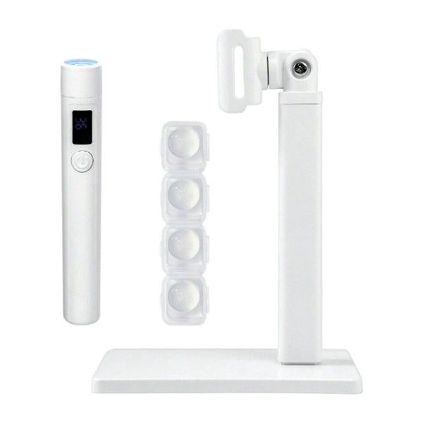 LED Mini UV Nail Lamp With French Stamp Attachment - White