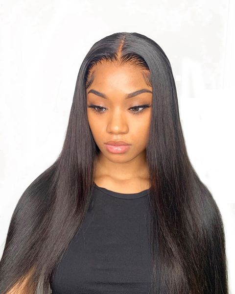 Virgin Human Hair - Glueless Full Frontal Straight Wig 30inch
