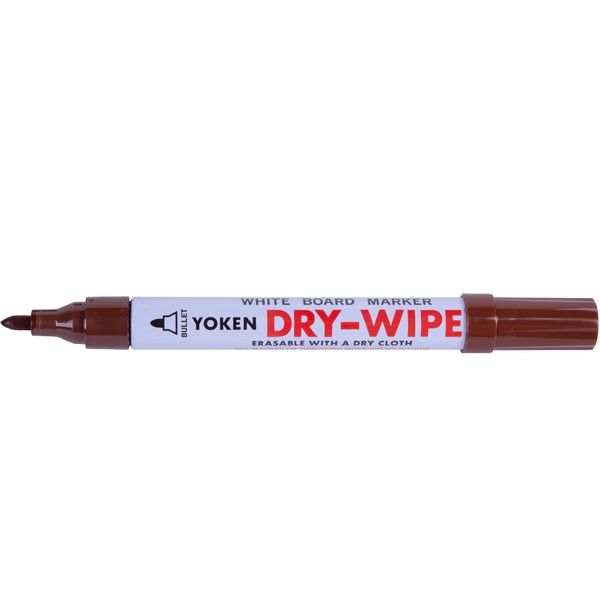 Brown Yoken Whiteboard Marker Fine Bullet Point x4