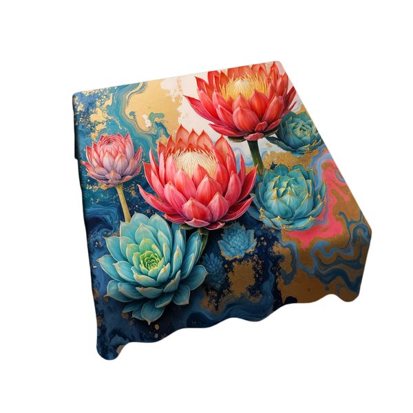Protea &amp; Succulent Daydream Square Tablecloth