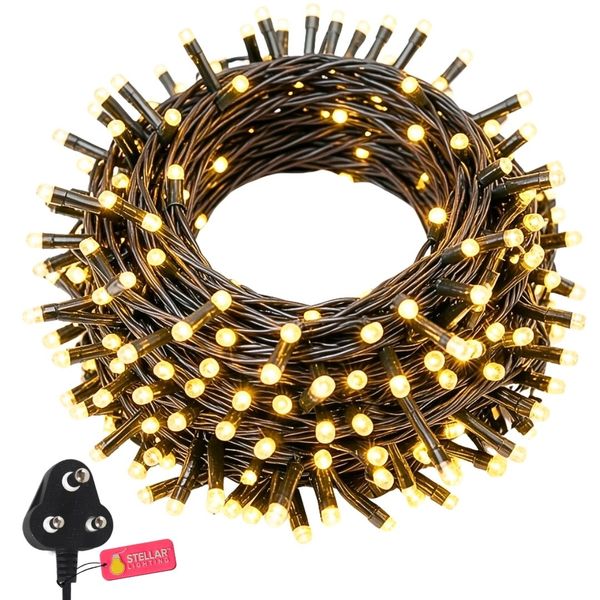 Stellar Lighting 10m Heavy-Duty Fairy String Lights 100 Warm White LEDs
