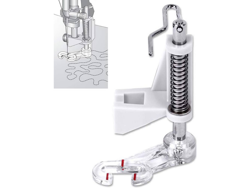 Singer Sewing Machine Clear Open Toe Free-Motion Foot