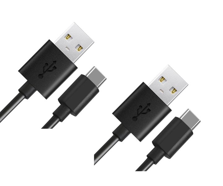 USB to Type-C Charging Cable - 1M - Black - 2 Piece