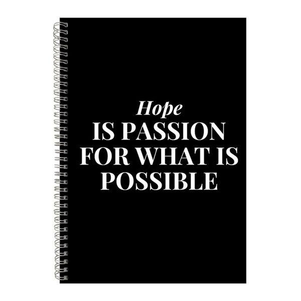 Passion A4 Notebook Spiral and Lined Motivational Saying Graphic Notepad185
