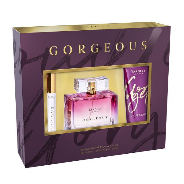 Yardley Gorgeous Eau de Parfum 100ml, Eau de Parfum 15ml &amp; Hand Cream 75ml