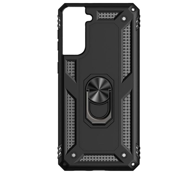 Shockproof Armor Phone Case Compatible with Samsung S21 FE - Black
