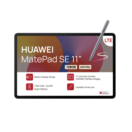 HUAWEI MatePad SE 11 Tablet 4GB RAM + 128GB ROM LTE - Grey With Pen Image
