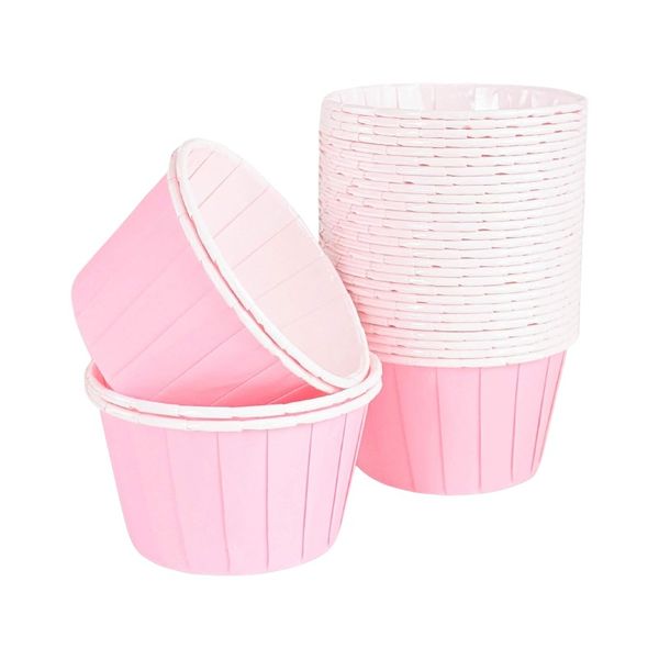 100 Pieces Cupcake Wrapping Cups - Pink