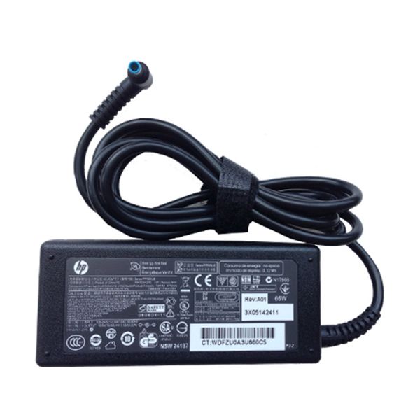 HP 65W Smart AC Adapter (710412-001) HP Laptop Charger BluePin