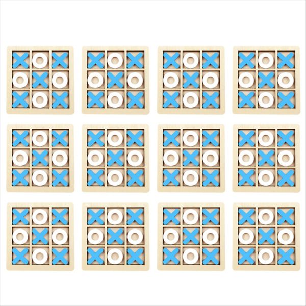 Table Games Chess Games Children's Xo Tic-Tac-Toe Blue and White