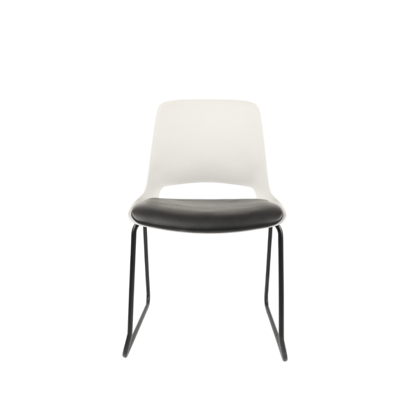 Hachi Lifestyle Chair: Vella Slate - Sled Base