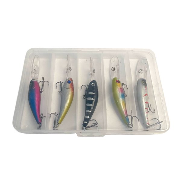 Minnow Hard Bait Fishing Lure 5 Piece Set 11cm/13g
