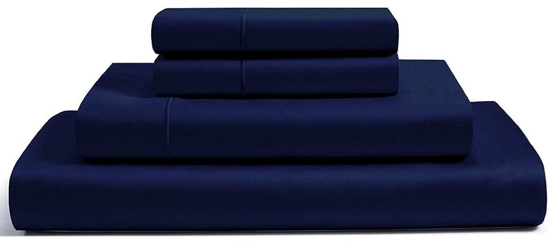 Wonder Towel Luxury Wrinkle Resistant Queen Sheet Set 4 pcs Insignia Blue