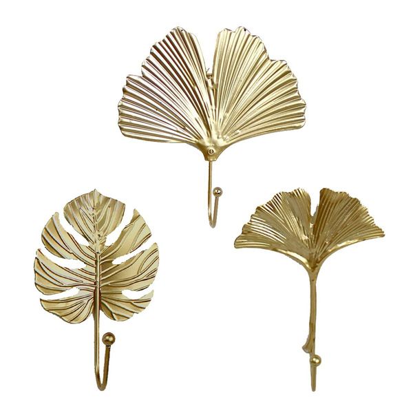 Vintage Coat Hooks Wall Hooks Decor Leaf Shape Multi-Purpose Hooks B