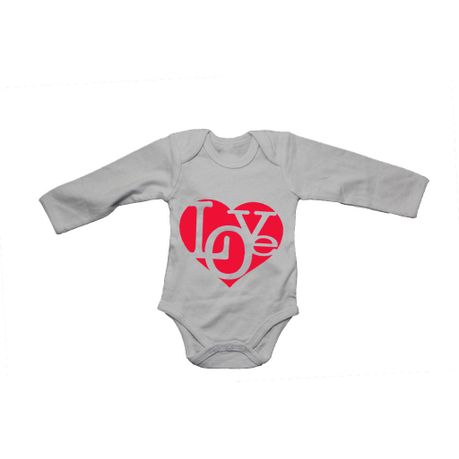 Love Heart Long Sleeve Baby Grow Shop Get it