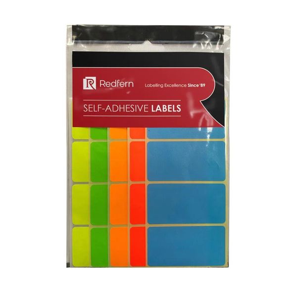 Fluorescent Book Labels A5 Sheet Pack of 20