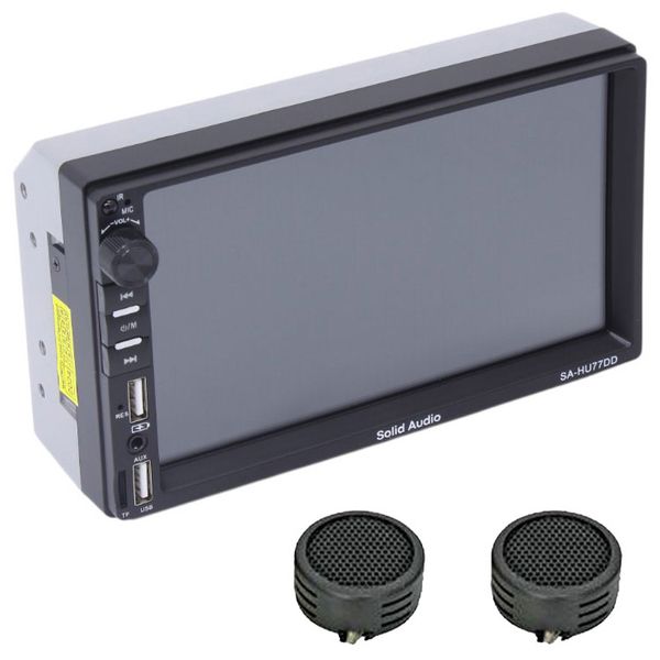 Solid Audio SA-HU77DD Universal Car MP5 Player &amp; Evo Tweeters