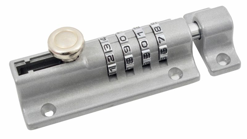 Sanlic Jaguar Grey 100mm Security Sliding Bolt Combination Lock