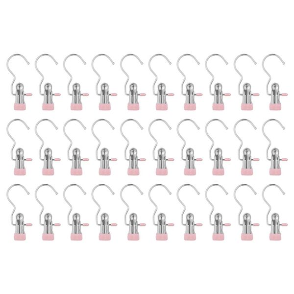 Laundry Hooks Hanging Clip Clothes,Hat Pants Towel Beige 10PC