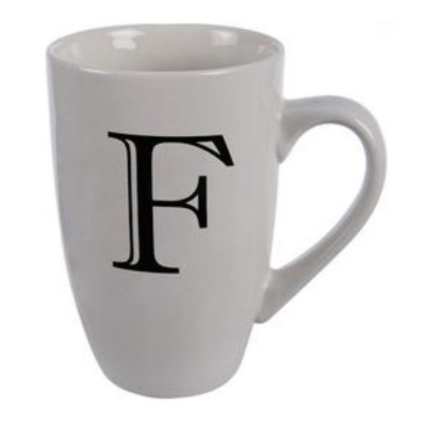 SD Homeware - Letter F Mug (2 x 400ml)