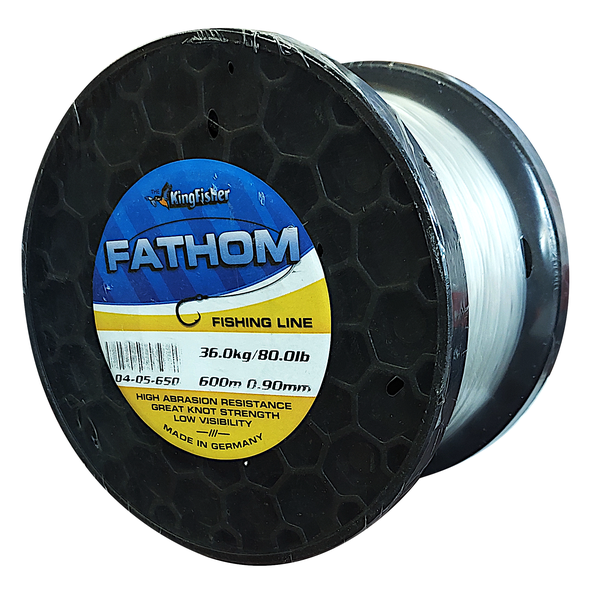 Kingfisher Fathom Fishing Nylon 600m (36Kg/0.90mm) (Clear)