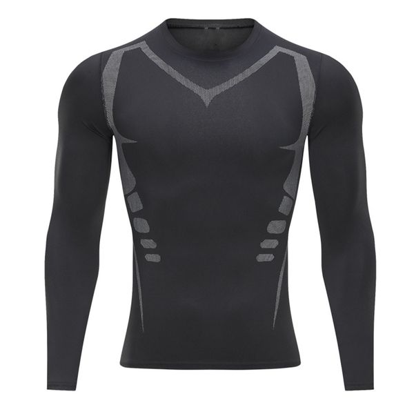 Men Sports Top Tights Compression Base Layer Tretch Long Sleeve Clothes