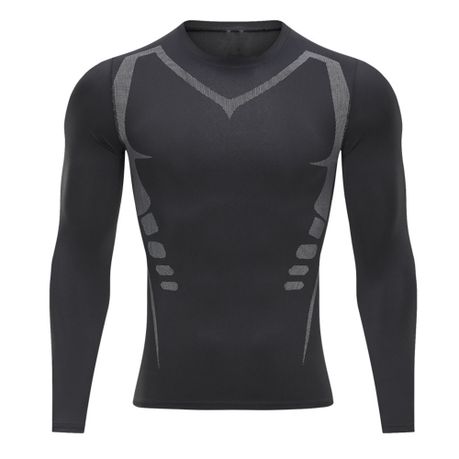 Men Sports Top Tights Compression Base Layer Tretch Long Sleeve Clothes, Shop Today. Get it Tomorrow!