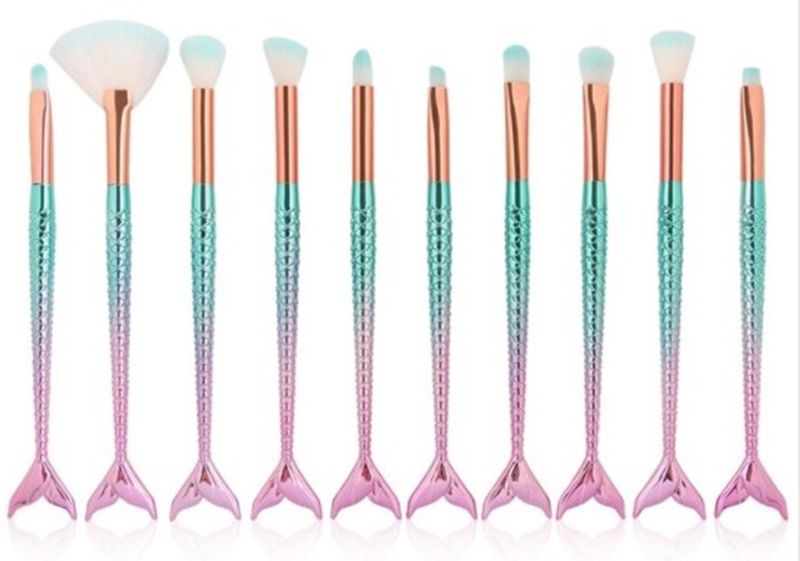 Mermaid Makeup Brushes (10 Piece)