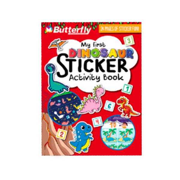 Butterfly 'My First Dinosaur' Sticker Activity Book - 1 Individual Book