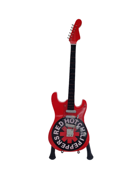 Mini Wooden Guitar Ornament - Red Hot Chili Peppers - 24cm x 7cm