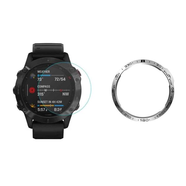 Killer Deals 36mm Glass Screen Protector + Bezel for Garmin Fenix 6