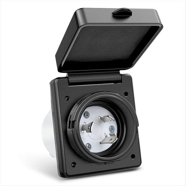 30 Amp Rv Shore Power Inlet 125V Twist Lock Receptacle
