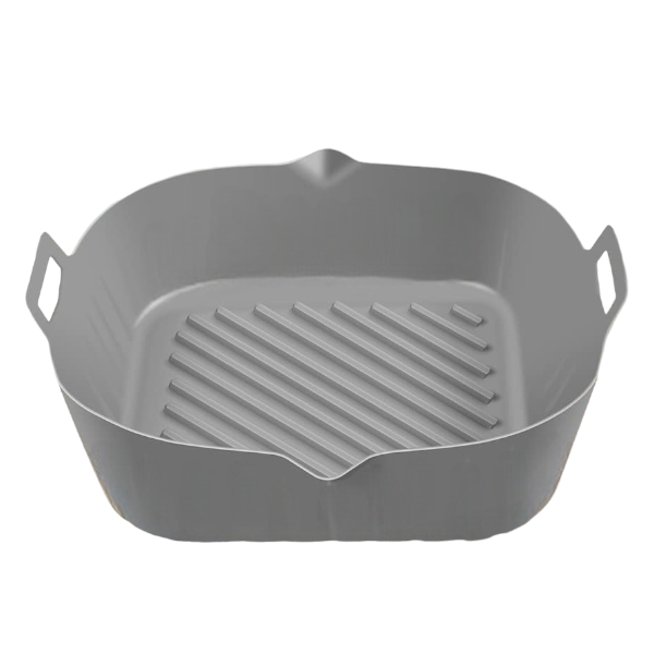 1 Piece Reusable Silicone Air Fryer Liner - Grey