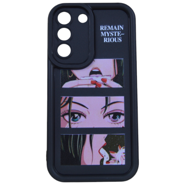 Mysterious Anime Girl Design Phone Case For Samsung Galaxy S22 Ultra -Black