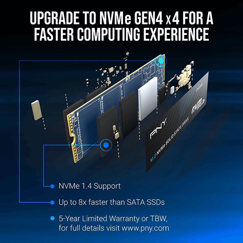 PNY CS2241 Gen4 x4 NVMe M.2 2280 4TB SSD | Shop Today. Get it