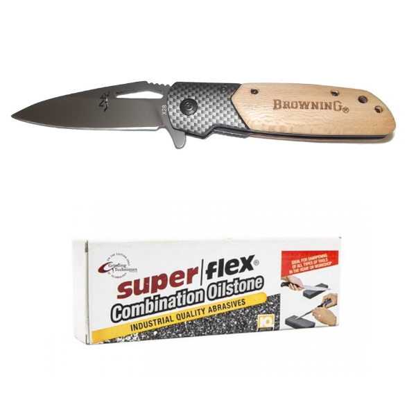 Browning Pocket Knife with Sharpening Oilstone Buy Online in South