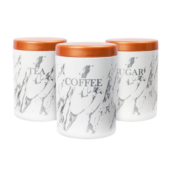 Lumoss - 3 Piece Canister Set - Coffee,Tea and Sugar
