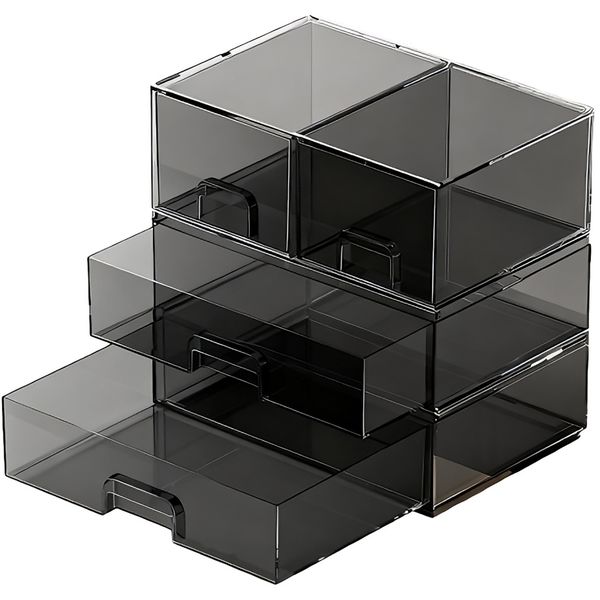 Tabletop Cosmetics Storage Box Desktop Storage Box Drawer Type 4 Pices