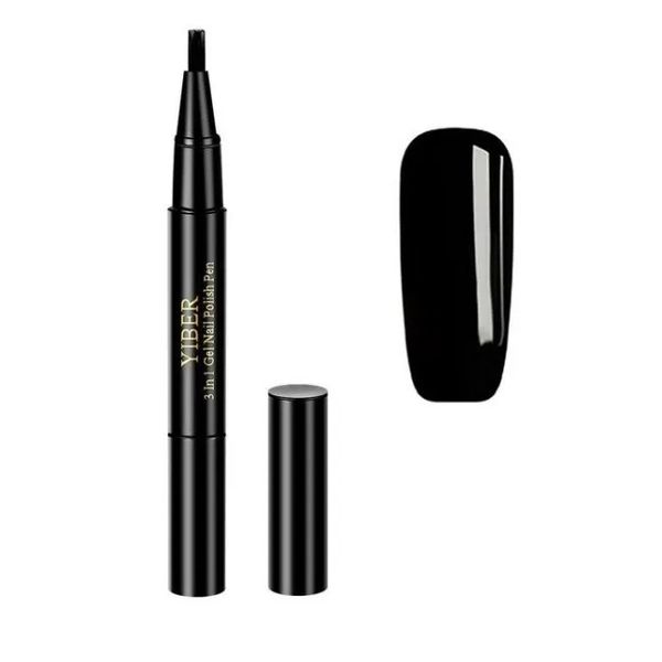 Yiber 3in1 Gel Nail Polish Pen - Black 4