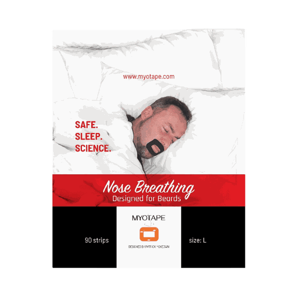 Myotape for Beards Anti-Snoring &amp; Breathing Sleeping Tape 90 Pack - Large