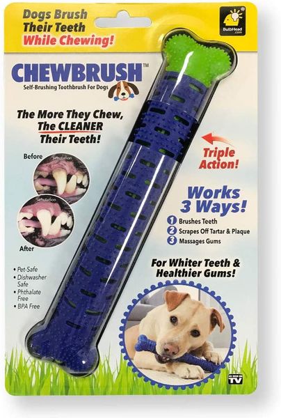 BulbHead Dog Chewbrush Toothbrush Toy